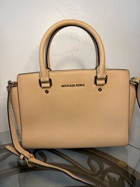 Michael Kors Tan Saffiano Leather Satchel